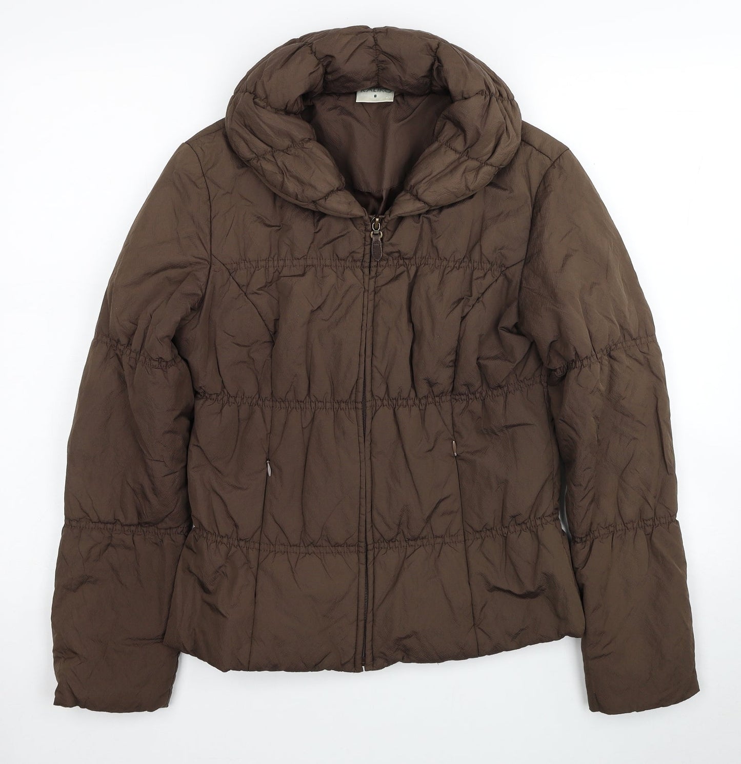 Kaliko Womens Brown Puffer Jacket Jacket Size 8 Zip