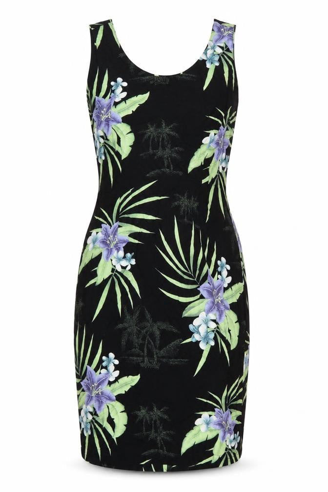Bungalow Brand Womens Multicoloured Floral Polyester Pencil Dress Size 8 V-Neck Zip - Palm Tree Print