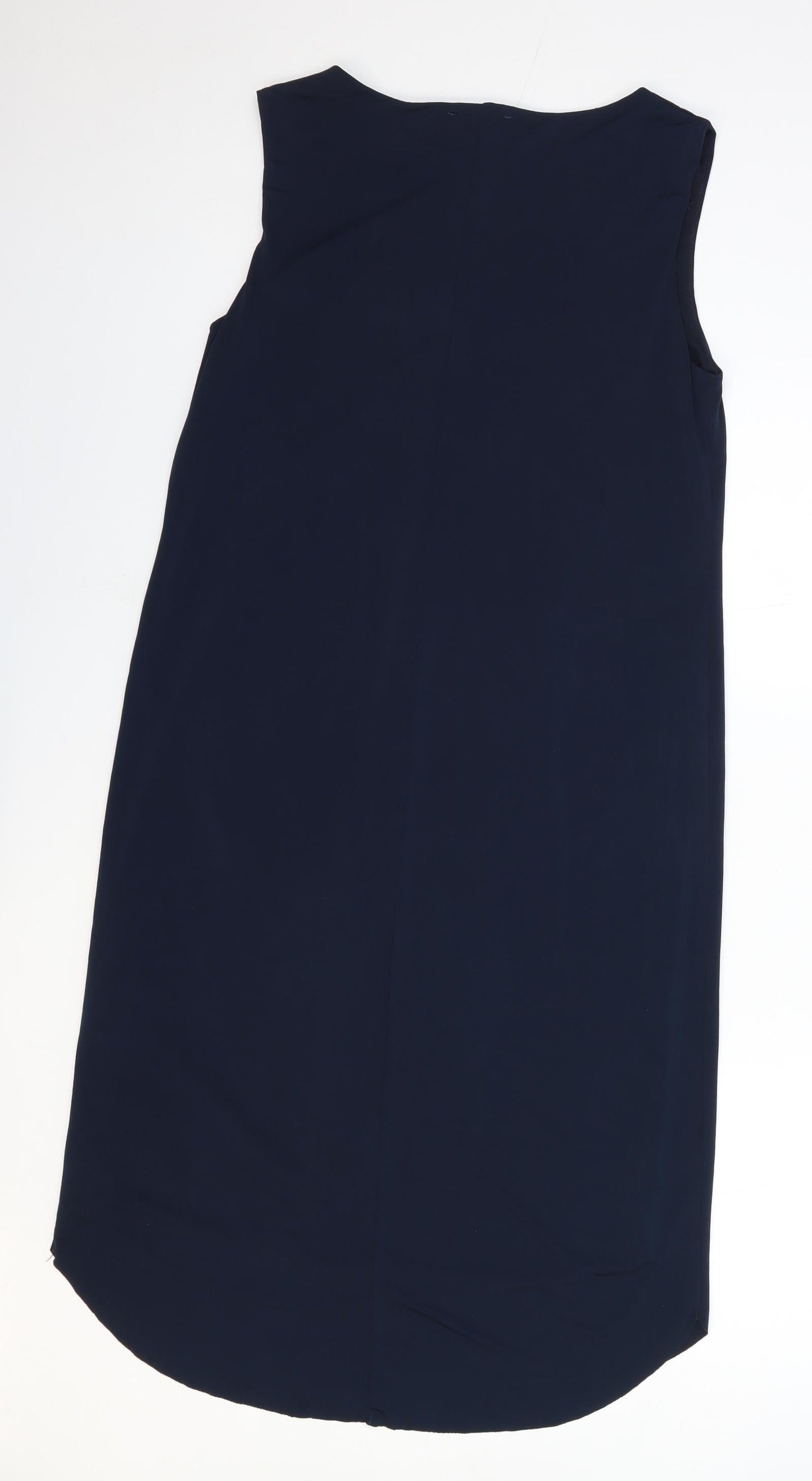 Great Plains Womens Blue Polyester Sheath Size 12 Round Neck Pullover