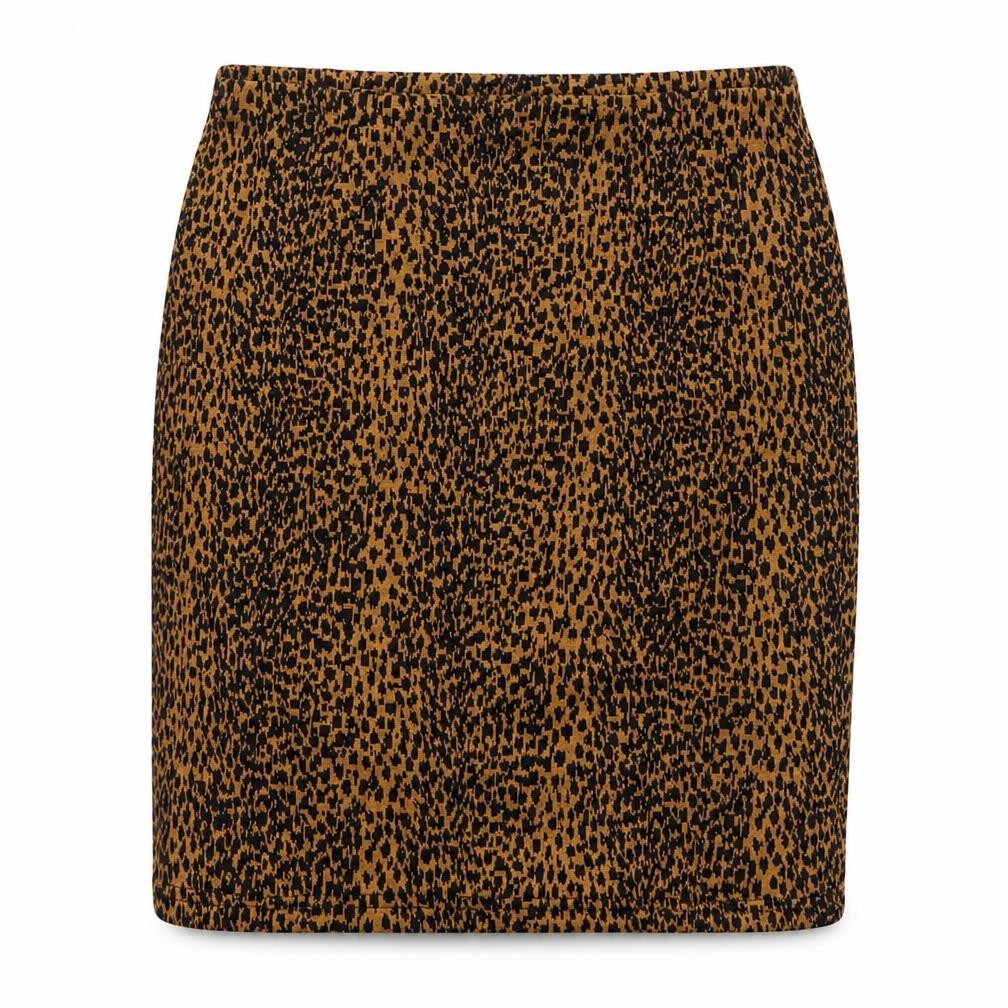 Papaya Womens Orange Animal Print Polyester Straight & Pencil Skirt Size 10 - Leopard Print