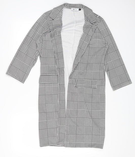 SPOTTED Womens Multicoloured Argyle/Diamond Overcoat Coat Size 10