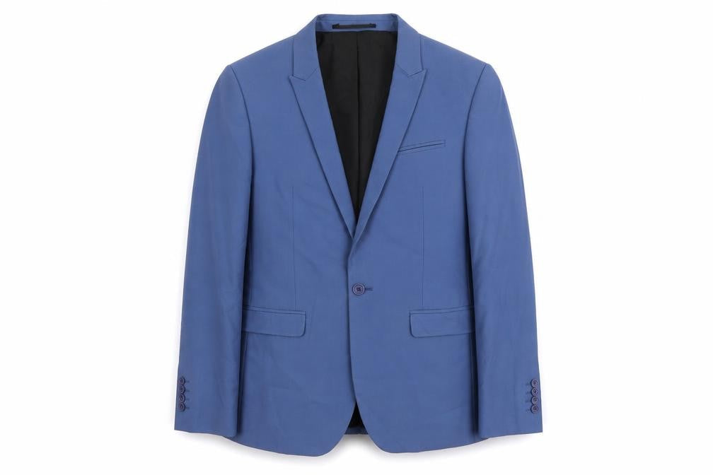 ASOS Mens Blue Polyester Jacket Suit Jacket Size S
