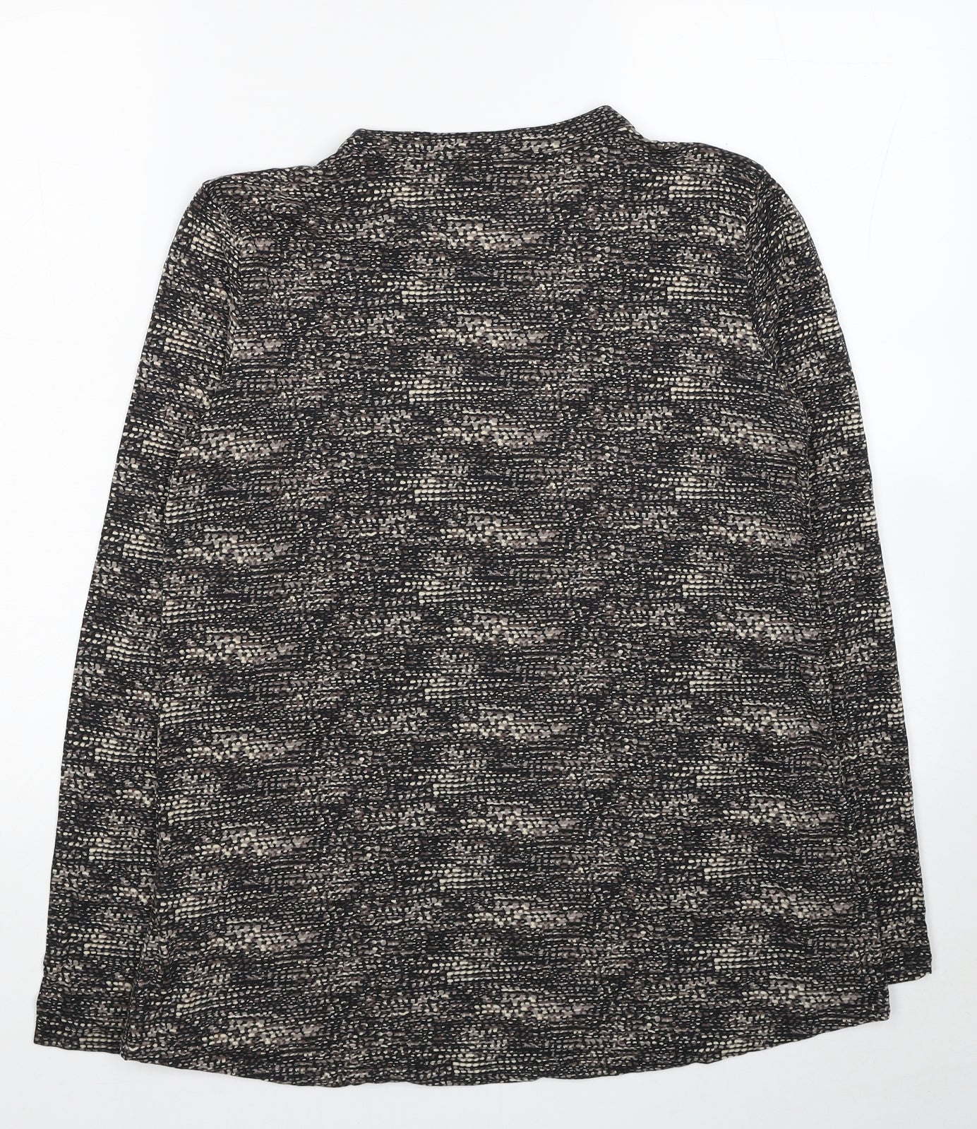Skopes Womens Brown Geometric Viscose Basic T-Shirt Size 10 Round Neck