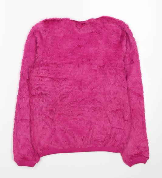 Miss E-vie Girls Pink Polyester Pullover Sweatshirt Size 11-12 Years Pullover
