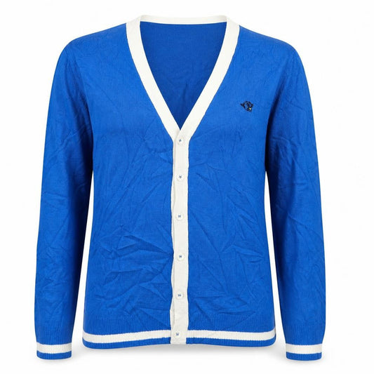 Womens UK L Regular Lee Cooper Blue Cardigan Tight-Knit