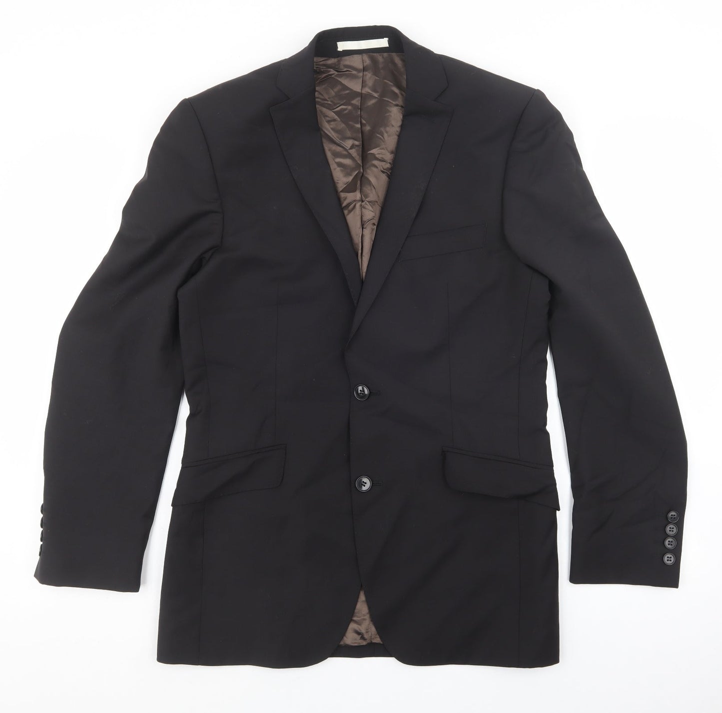 Burton Mens Black Wool Jacket Blazer Size 36 - Pockets on front