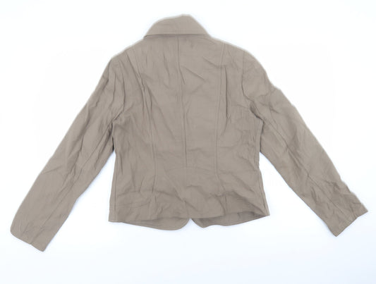 Caroline bliss Womens Beige Jacket Blazer Size 42 Button - Pocket detail
