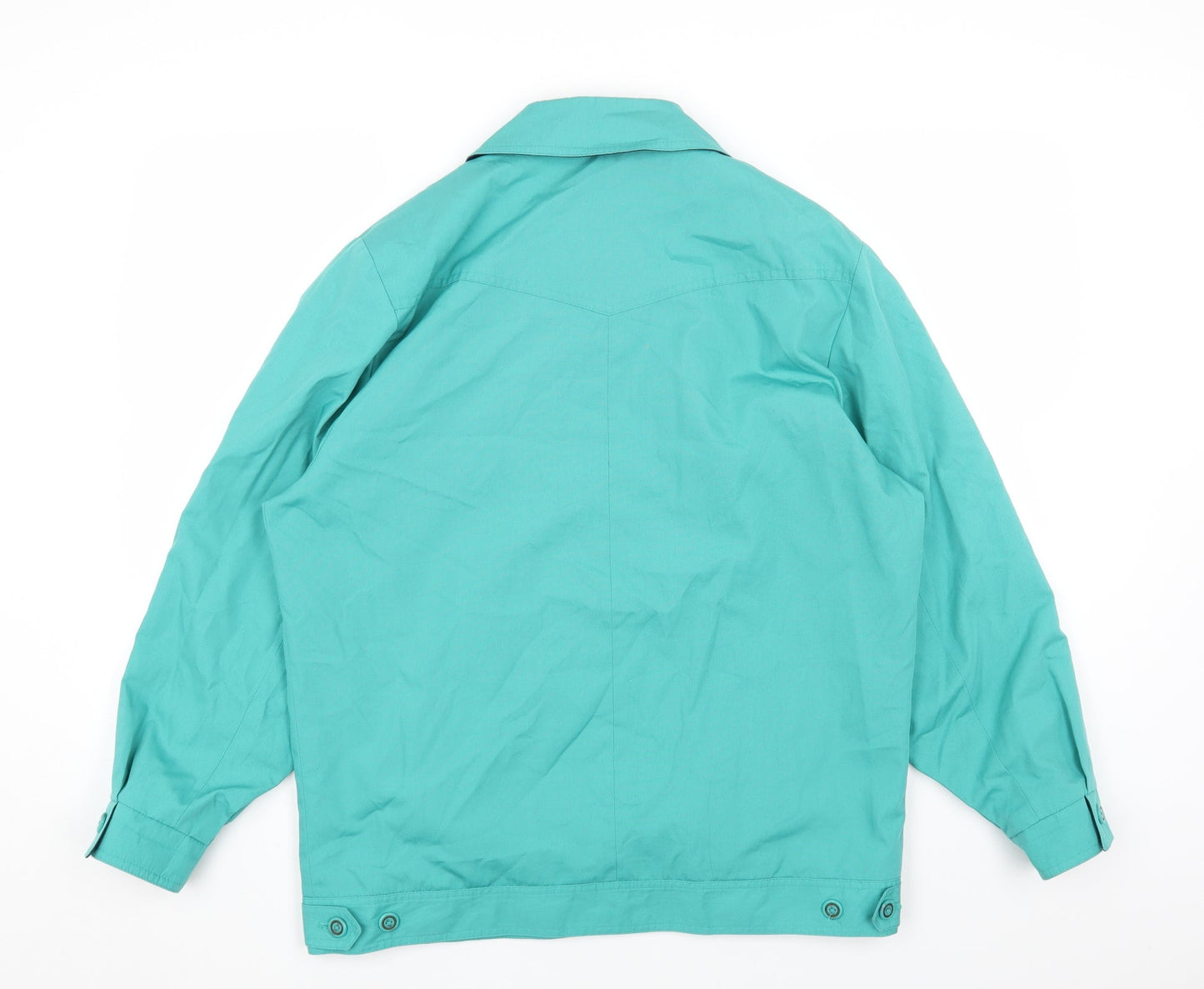 David Barry Womens Green Jacket Coat Size 10 Button