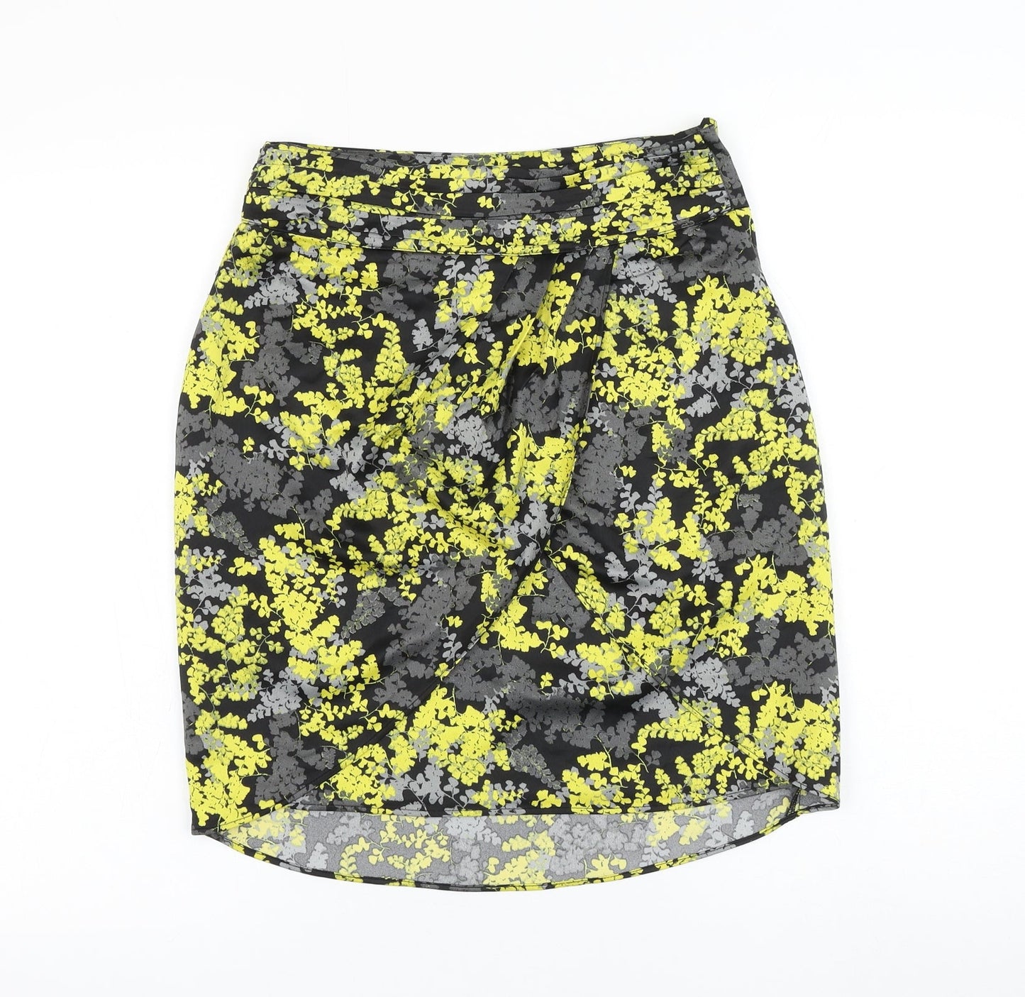 H&M Womens Multicoloured Floral Polyester Wrap Skirt Size 6 Zip