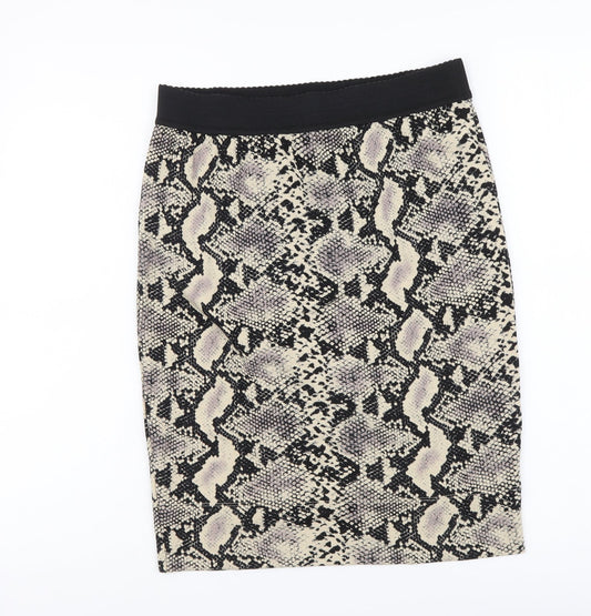 In Wear Womens Brown Animal Print Polyester Straight & Pencil Skirt Size XS - Snake Pattern