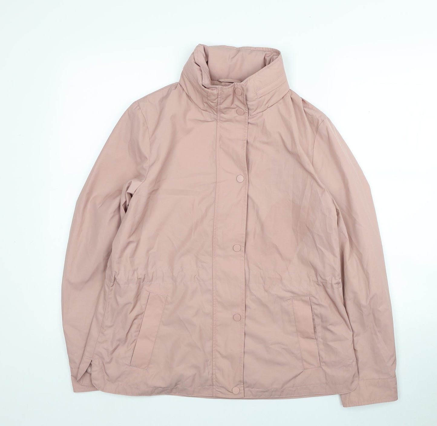Marks and Spencer Womens Pink Windbreaker Coat Size 12 Zip