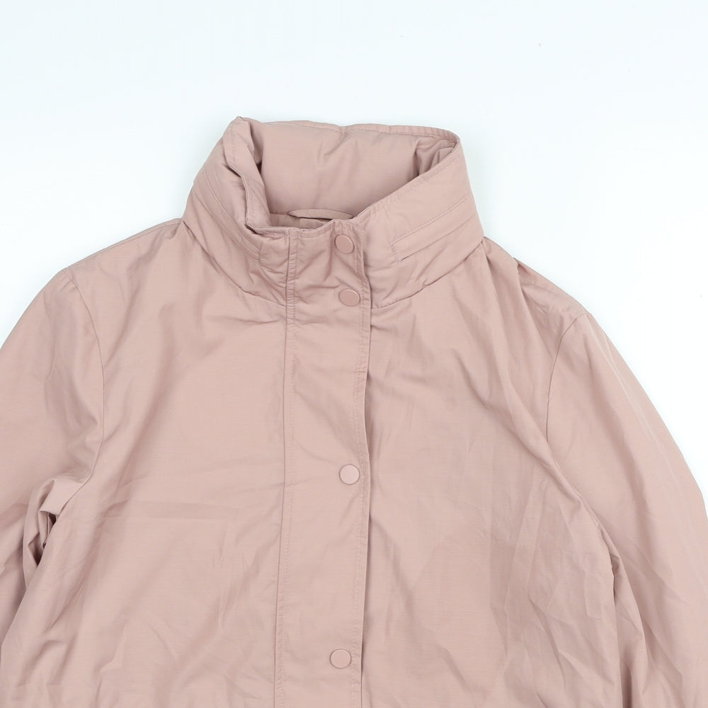 Marks and Spencer Womens Pink Windbreaker Coat Size 12 Zip