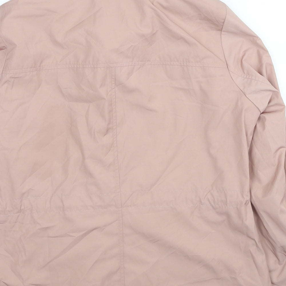 Marks and Spencer Womens Pink Windbreaker Coat Size 12 Zip