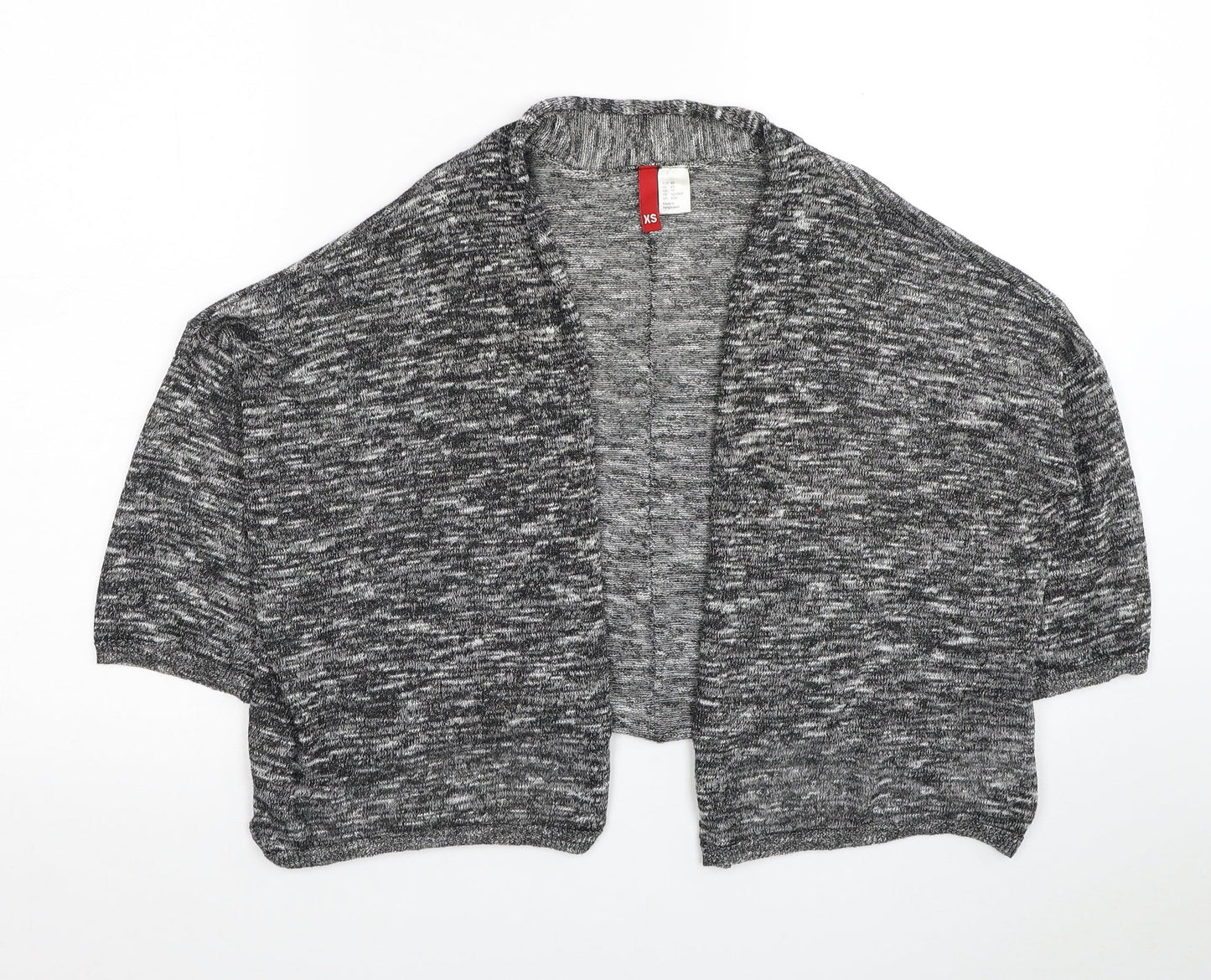 H&M Womens Grey V-Neck Viscose Cardigan Jumper Size XS