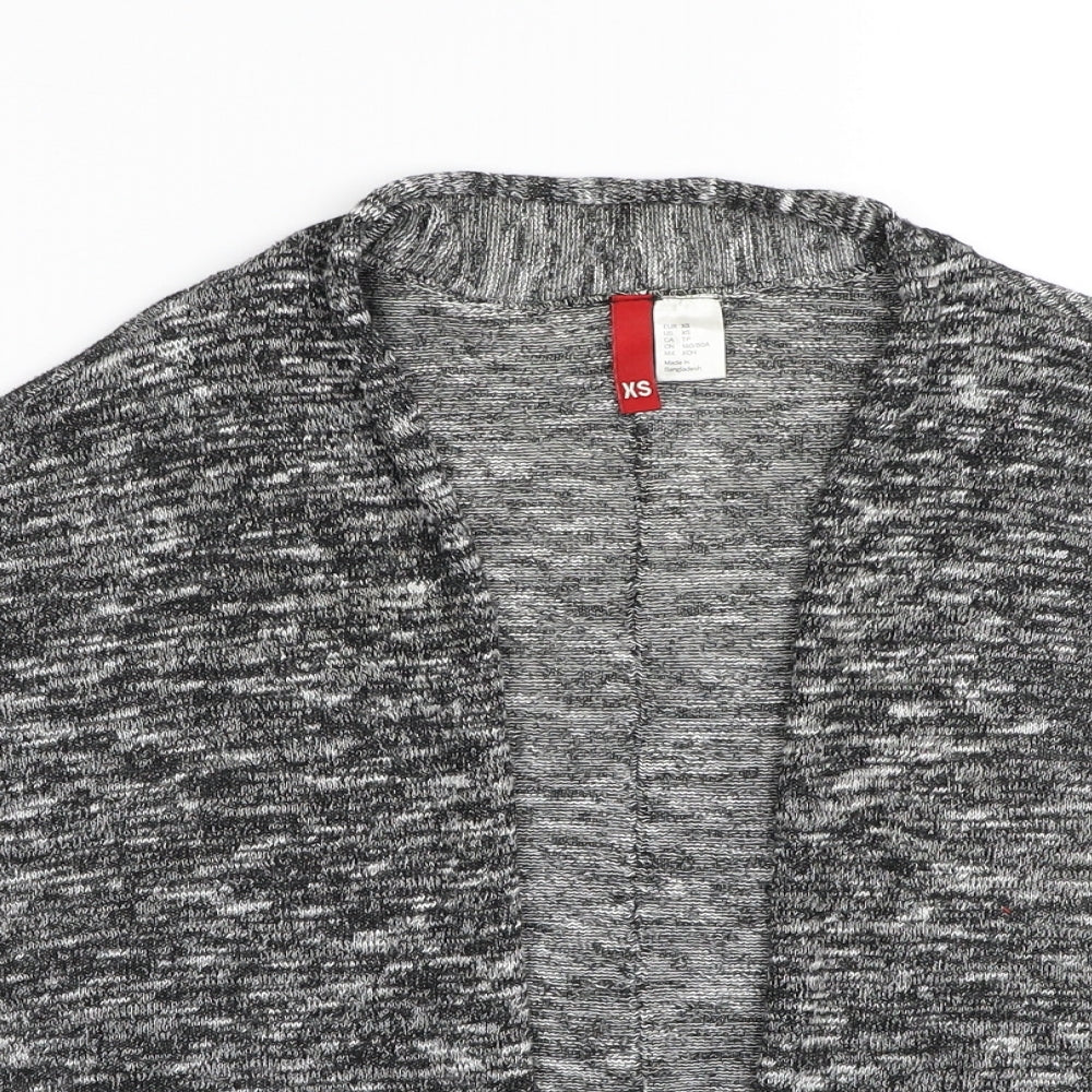 H&M Womens Grey V-Neck Viscose Cardigan Jumper Size XS