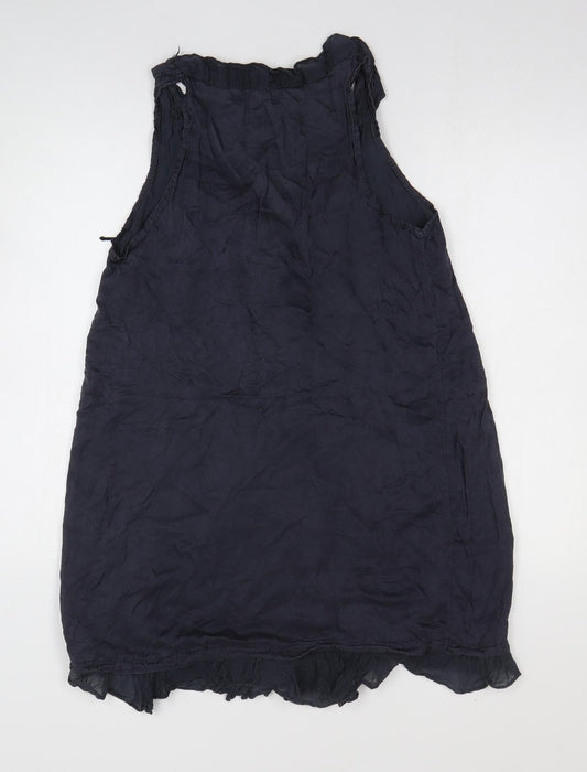 Preworn Womens Black Polyester Tank Dress Size L Boat Neck Pullover