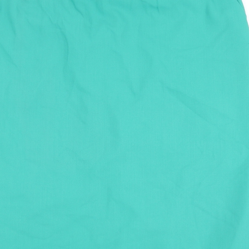 ara Womens Green Polyester Straight & Pencil Skirt Size 16 Zip