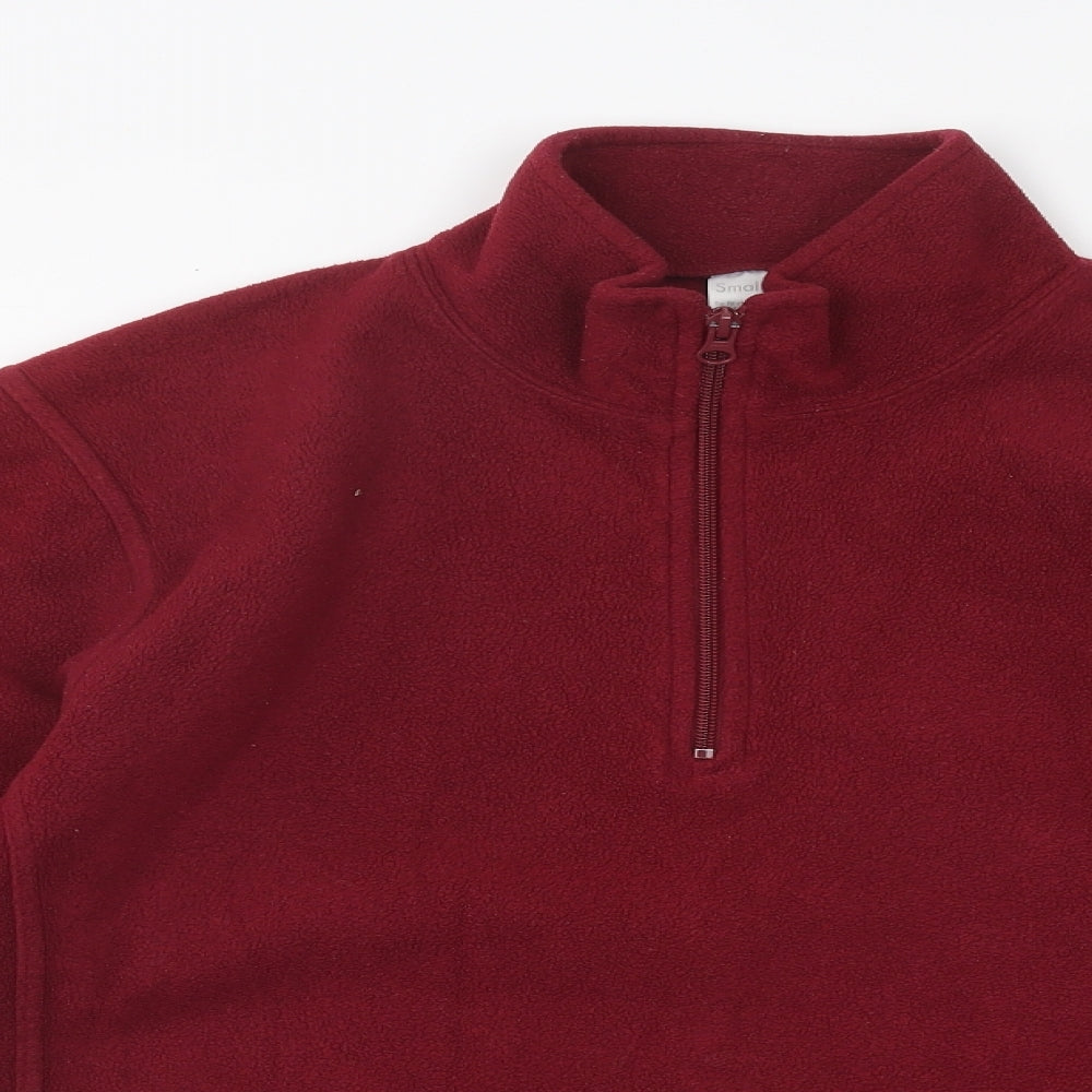 Preworn Mens Red Polyester Pullover Sweatshirt Size S