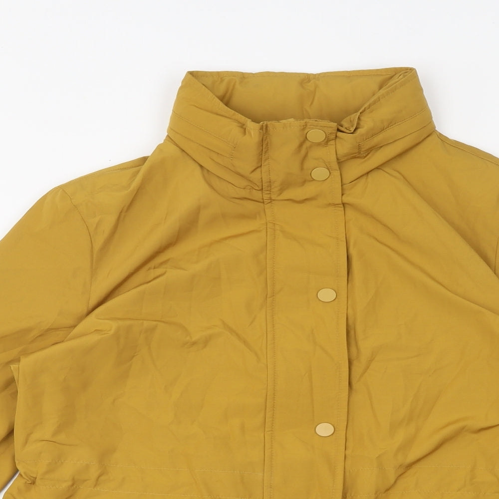 Marks and Spencer Womens Yellow Overcoat Coat Size 14 Zip