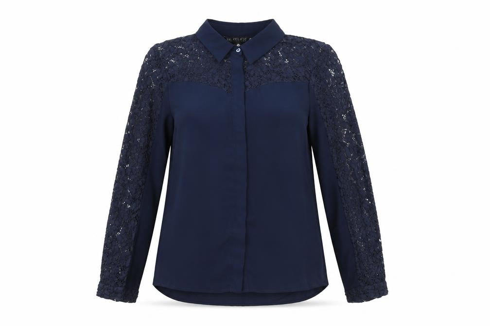Zara Womens Blue Polyester Jersey Button-Up Size S Collared