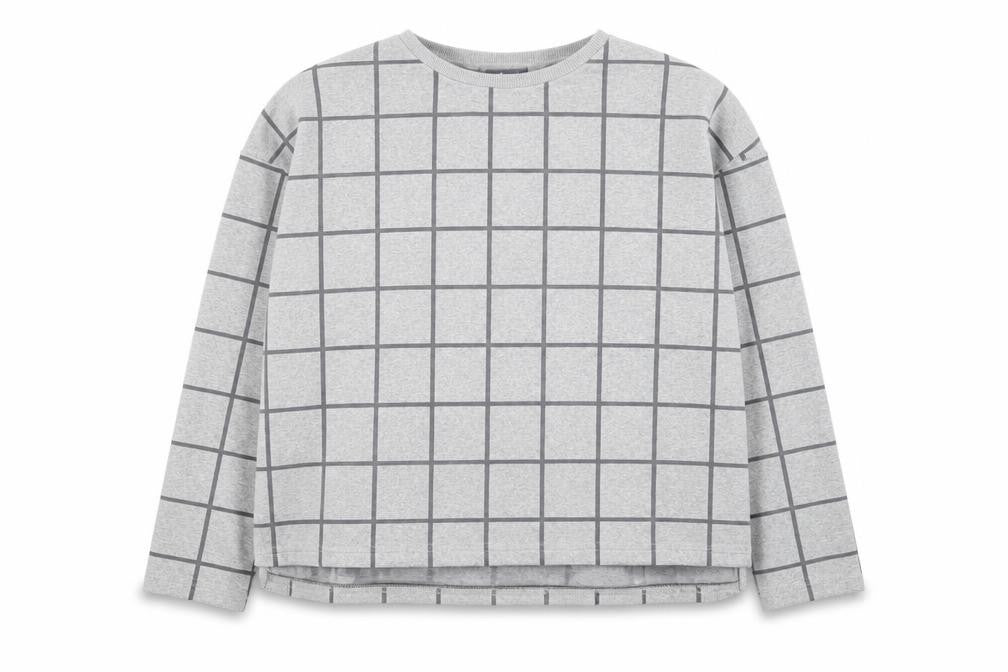 Primark Womens Grey Check Polyester Pullover Sweatshirt Size S Pullover - Size 10-12