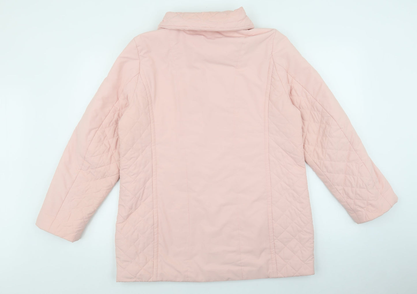 Marcona Womens Pink Puffer Jacket Coat Size 36 Zip