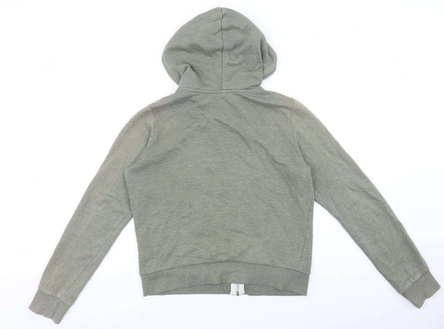 Divided by H&M Womens Green Cotton Full Zip Sweatshirt Size S Zip