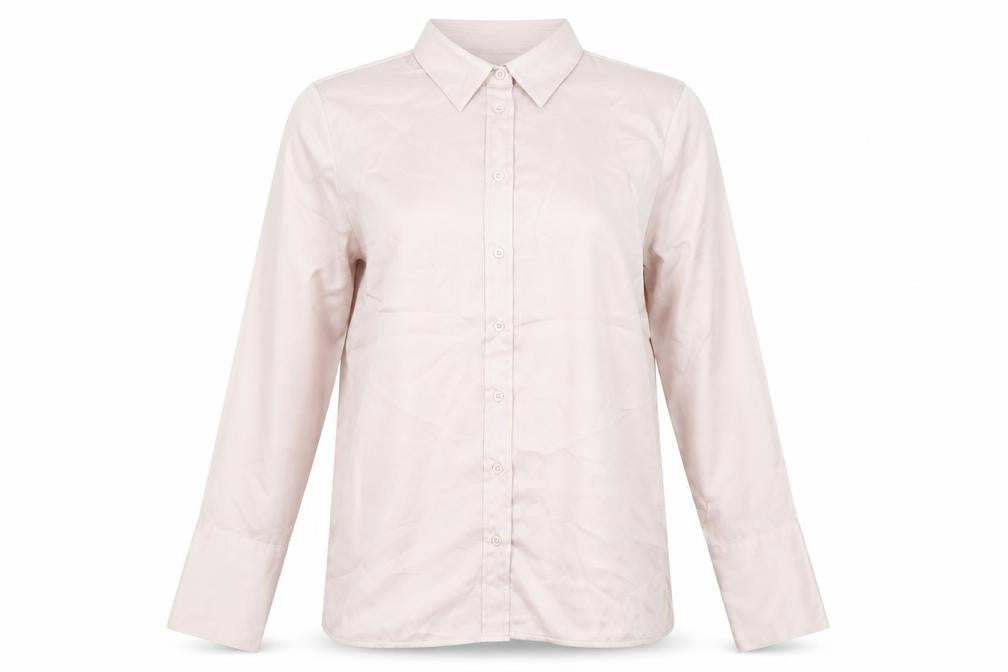 Mazing Womens Pink Polyester Basic Button-Up Size S Collared
