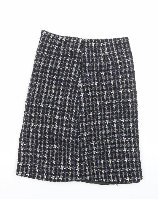 Preworn Womens Multicoloured Polyester Straight & Pencil Skirt Size M Zip