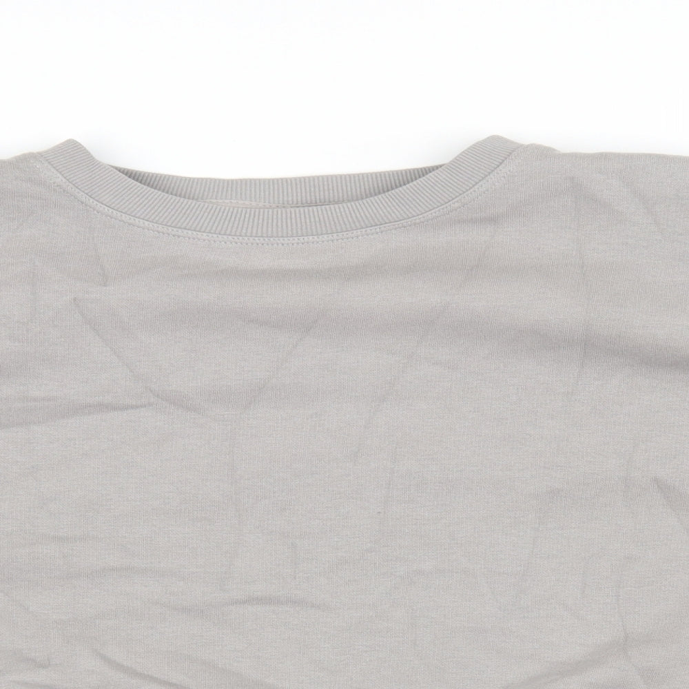 H&M Womens Grey Round Neck Polyester Pullover Jumper Size L
