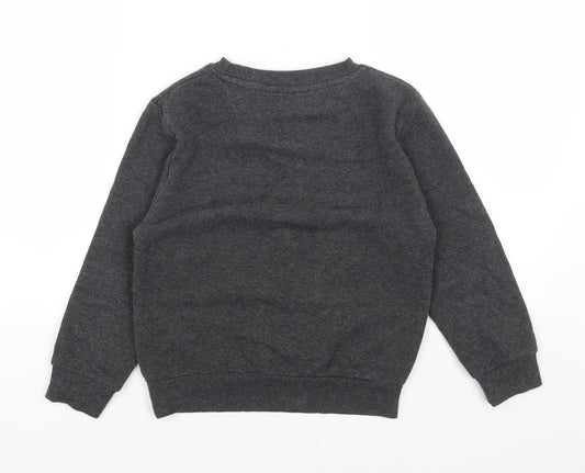 Primark Boys Grey Cotton Pullover Sweatshirt Size 7-8 Years Pullover - Harlem
