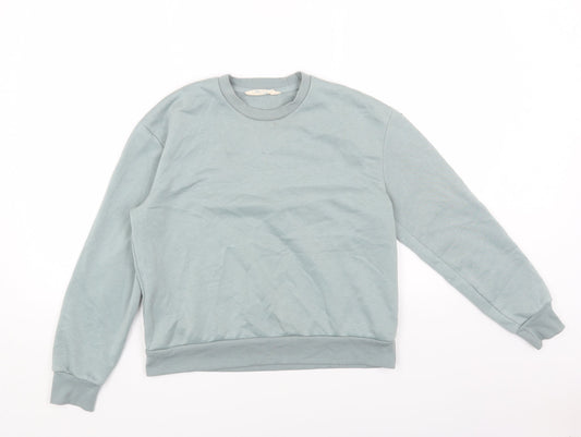 Primark Womens Green Cotton Pullover Sweatshirt Size 4 Pullover