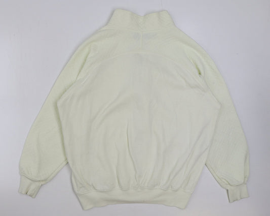 Marks and Spencer Womens White Polyester Full Zip Sweatshirt Size 12 Zip