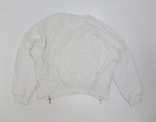 Select Womens White Polyester Pullover Sweatshirt Size 12 Pullover - CBA with you