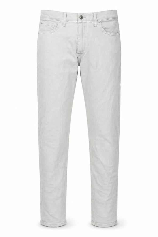 Marks and Spencer Mens Grey Cotton Straight Jeans Size 40 in L33 in Slim Button - Long Leg