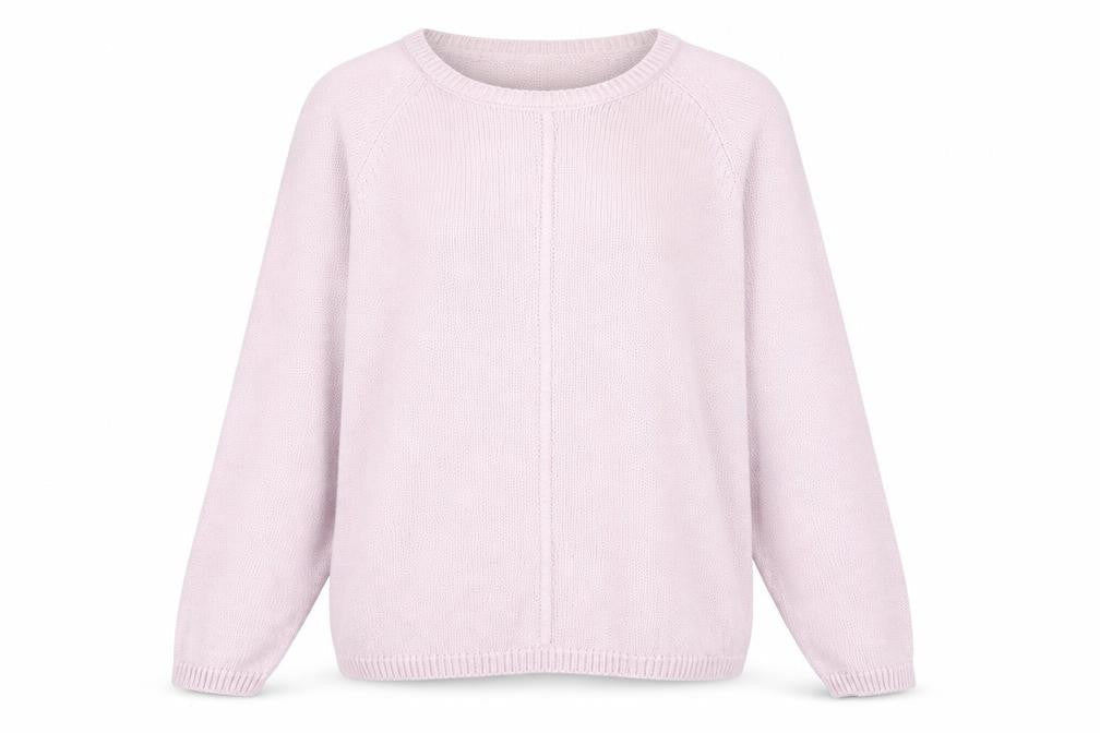 Marks and Spencer Womens Purple Round Neck Cotton Pullover Jumper Size 12