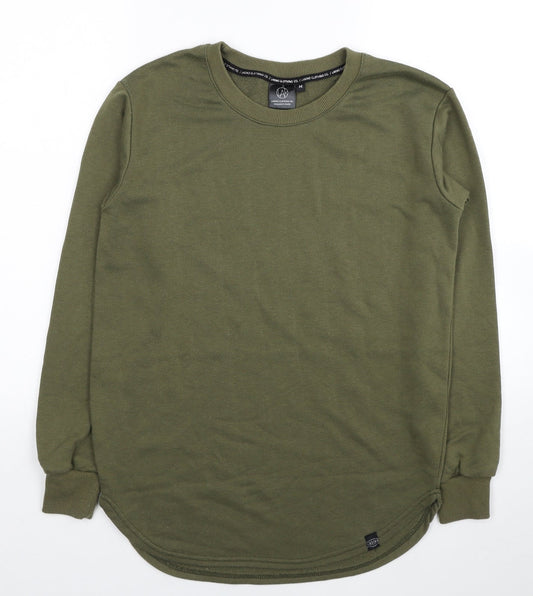 Laking Clothing Mens Green Polyester Pullover Sweatshirt Size M