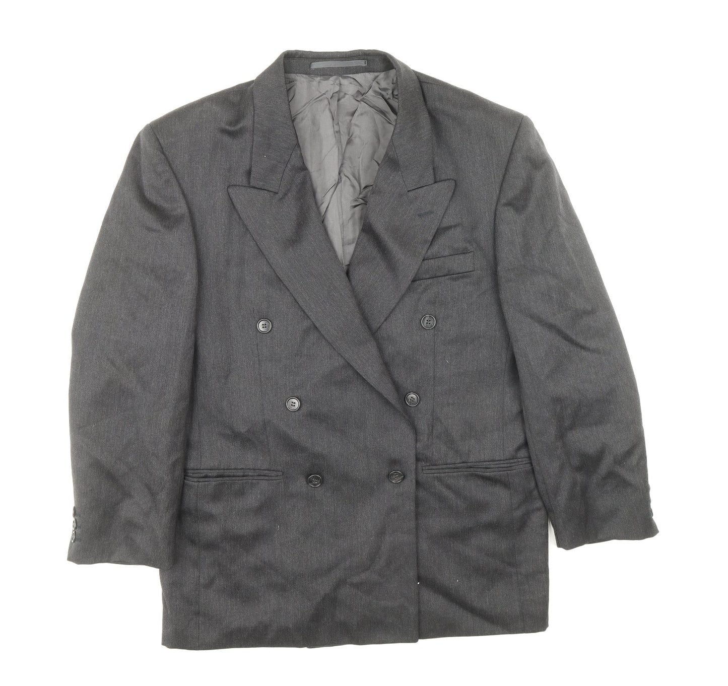 Burton Mens Grey Wool Jacket Suit Jacket Size 38
