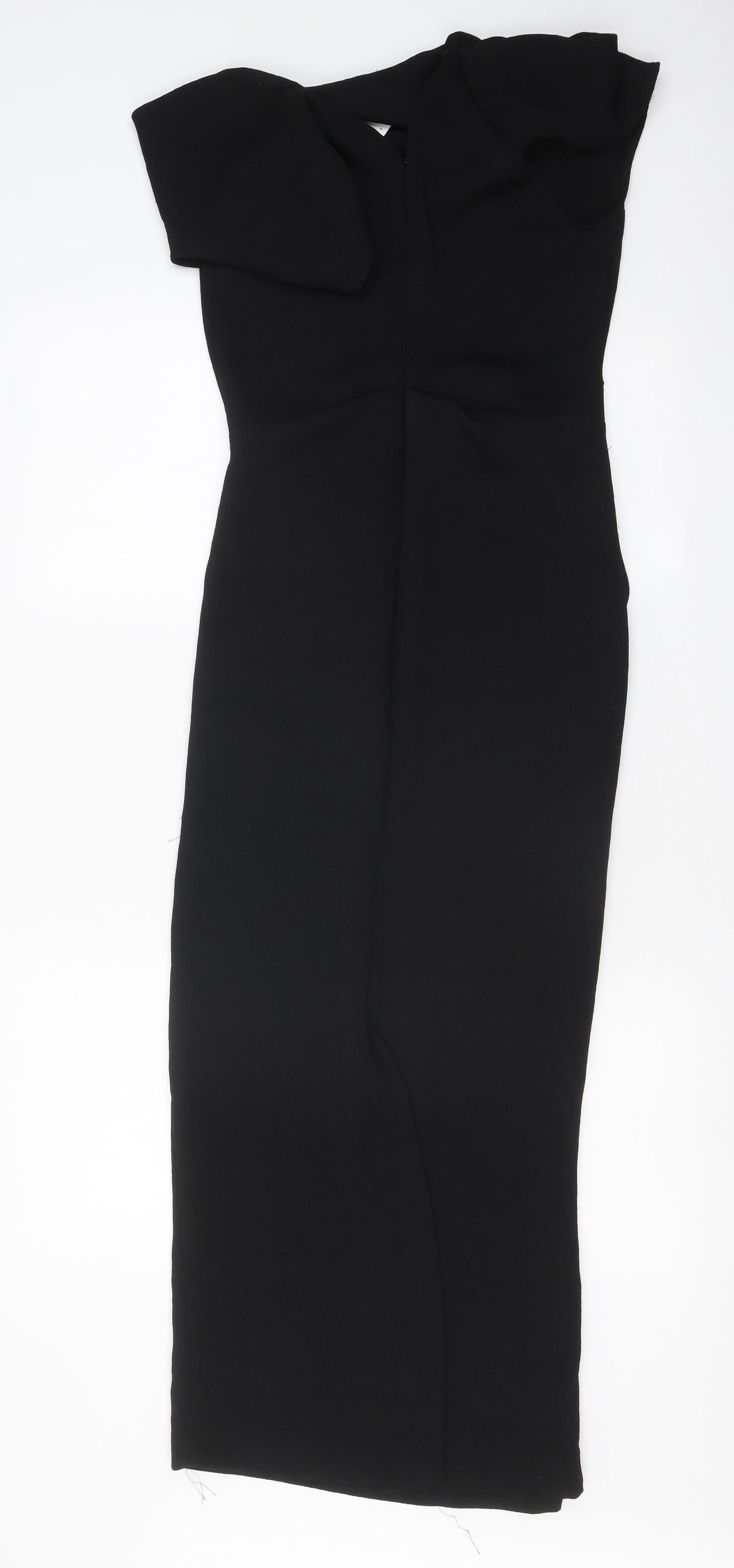 Zara Womens Black Polyester A-Line Size S Sweetheart Zip