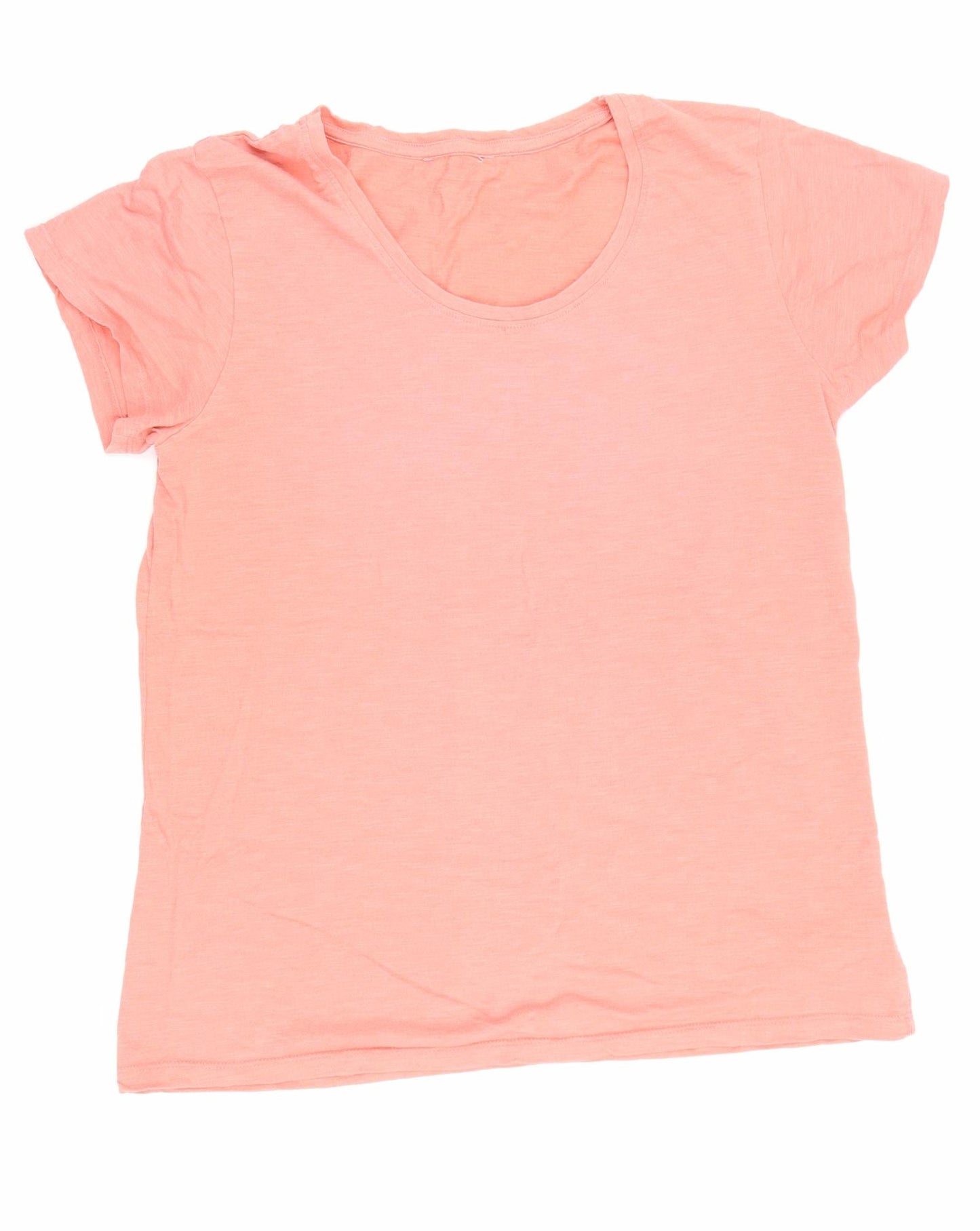 South Womens Pink Cotton Basic T-Shirt Size 12 Round Neck