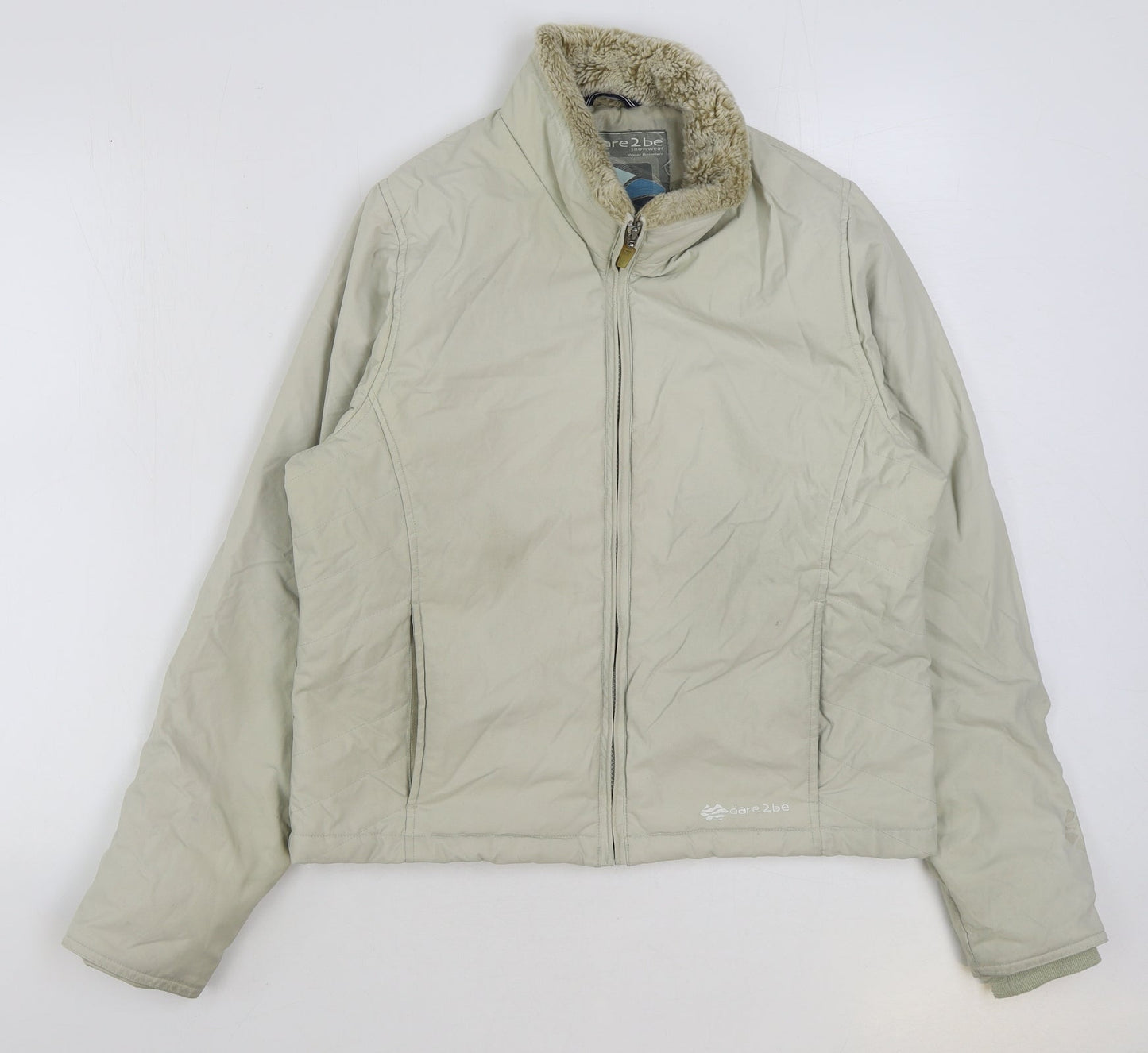 Dare2Be Womens Ivory Jacket Coat Size 12 Zip