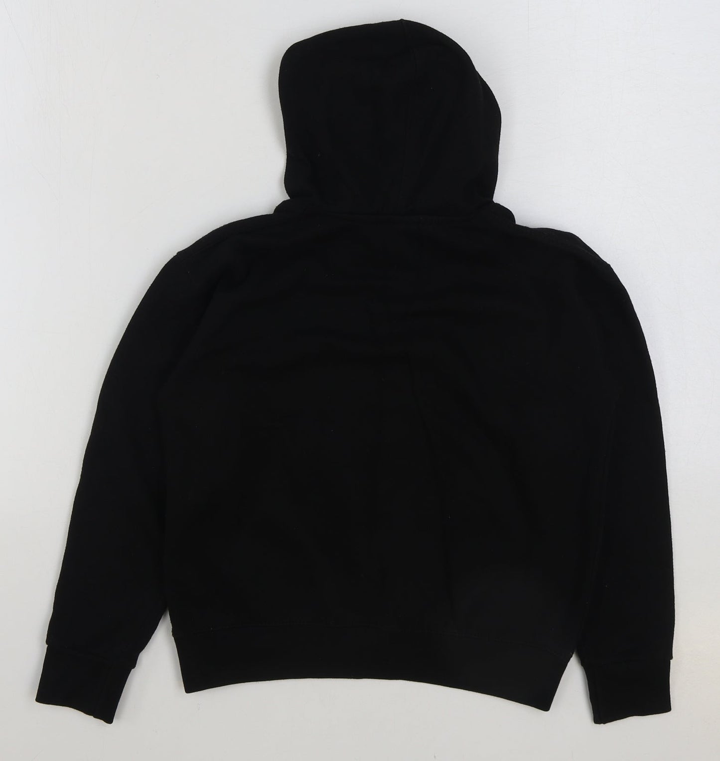 Preworn Boys Black Polyester Pullover Hoodie Size 7-8 Years Pullover
