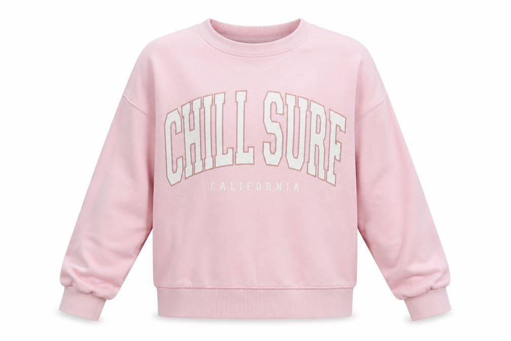 Zara Girls Pink Cotton Pullover Sweatshirt Size 11-12 Years Pullover - Surf