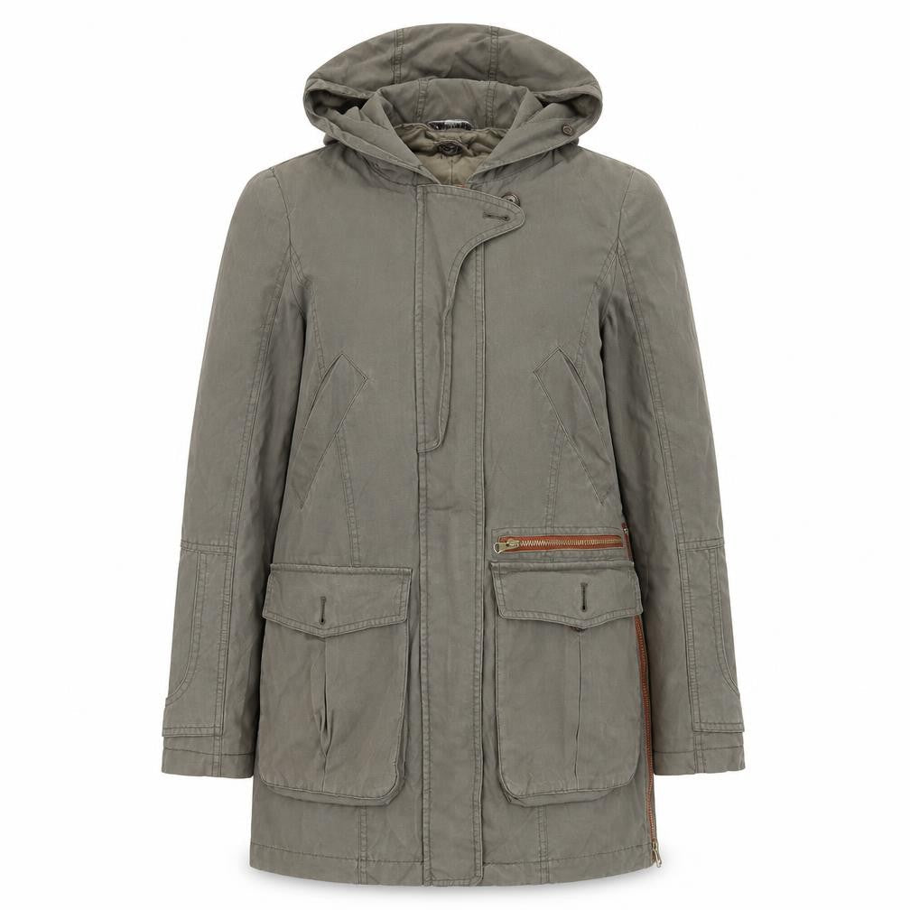 Zara Womens Green Jacket Coat Size XS Zip