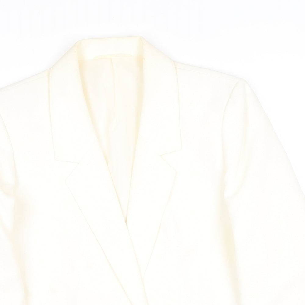 St Michael Womens Silver Jacket Blazer Size 12 Button