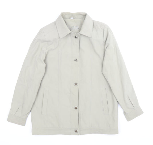 Klassik Womens Beige Jacket Size 10 Button