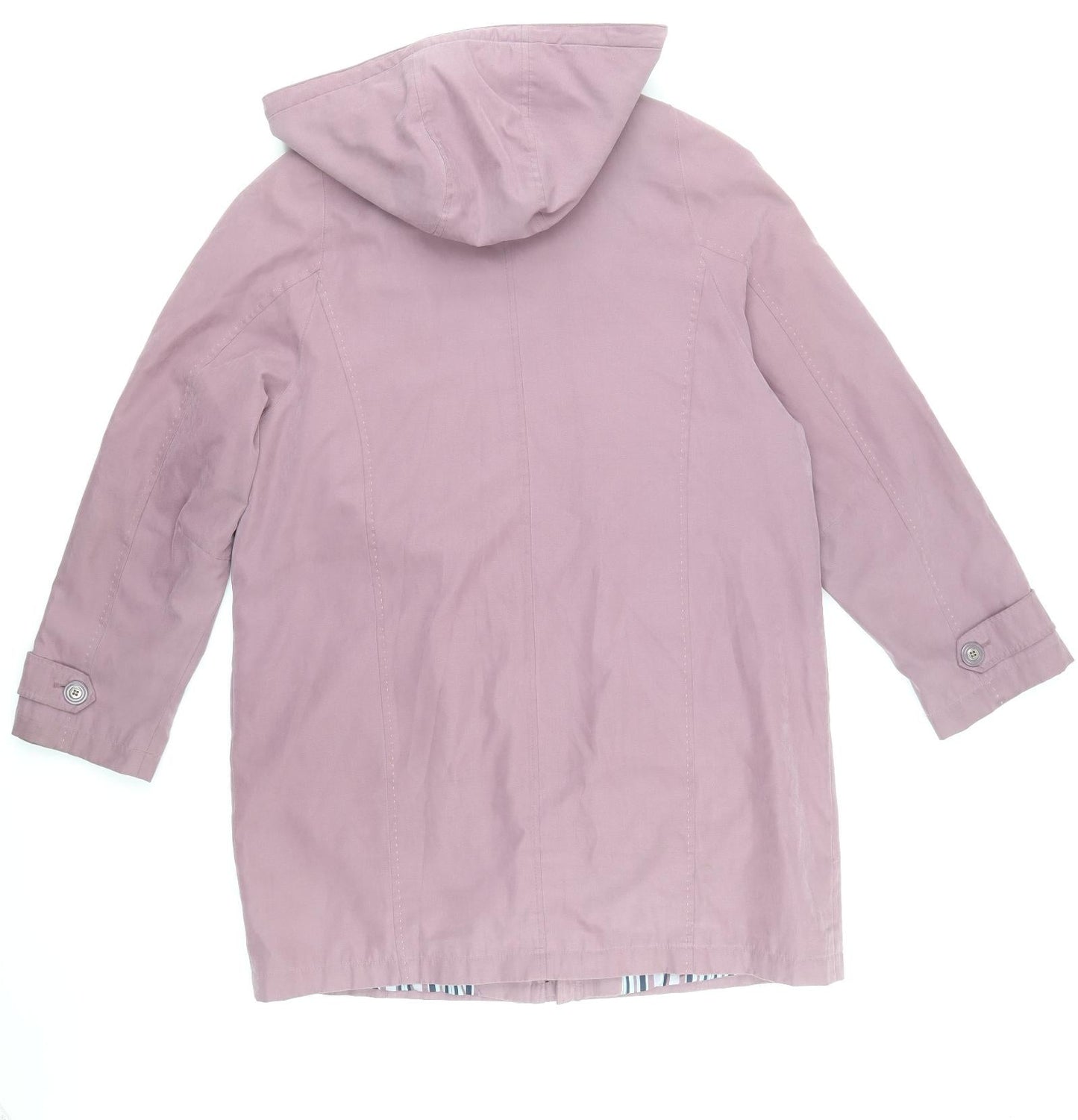 Klass Womens Purple Parka Coat Size M Zip - Panelling Detail, Drawstring