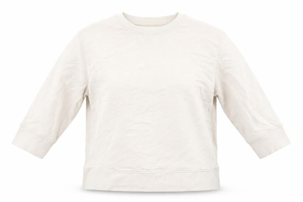 Zara Womens Beige Cotton Pullover Sweatshirt Size S Pullover