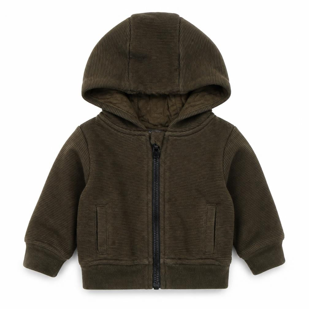 Primark Boys Green Basic Coat Jacket Size 3-6 Months Zip