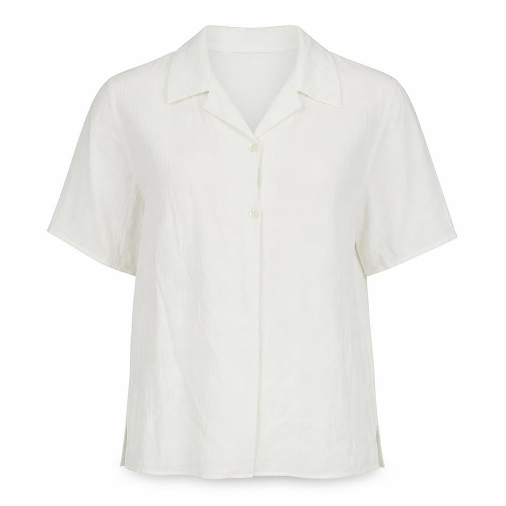 BHS Womens White Polyester Basic Button-Up Size 12 Collared
